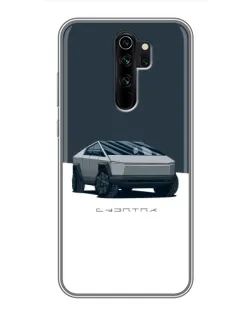 Чохол для Xiaomi Redmi Note 8 Pro з картинкою «Сріблястий Cybertruck Tesla»