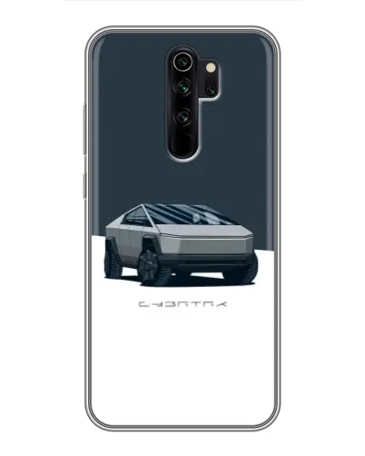 Чехол для Xiaomi Redmi Note 8 Pro с картинкой «Серебристый Cybertruck Tesla»
