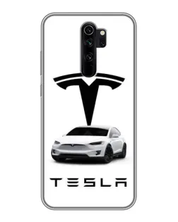 Чохол для Xiaomi Redmi Note 8 Pro з картинкою «Tesla White Style»