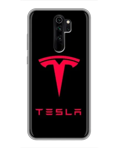 Чехол для Xiaomi Redmi Note 8 Pro с картинкой «Tesla Red Logo»
