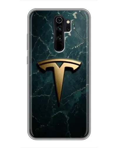 Чехол для Xiaomi Redmi Note 8 Pro с картинкой «Мраморная Tesla Gold»