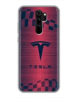 Чохол для Xiaomi Redmi Note 8 Pro з картинкою «Тесла червоний карбон»