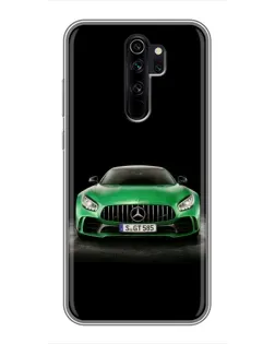 Чехол для Xiaomi Redmi Note 8 Pro с картинкой «Mercedes — неоновый лого»