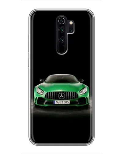 Чехол для Xiaomi Redmi Note 8 Pro с картинкой «Mercedes — неоновый лого»