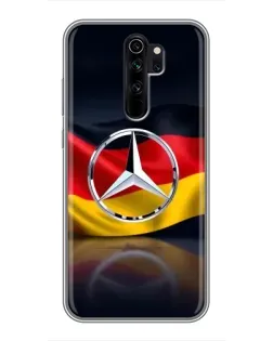 Чехол для Xiaomi Redmi Note 8 Pro с картинкой «Mercedes — флаг Германии»