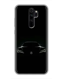 Чехол для Xiaomi Redmi Note 8 Pro с картинкой «Mercedes — силуэт авто»