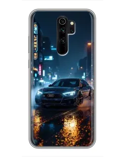Чохол для Xiaomi Redmi Note 8 Pro з картинкою «Нічне місто та Audi»