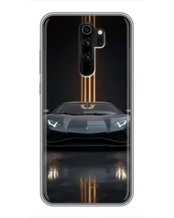 Чохол для Xiaomi Redmi Note 8 Pro з картинкою «Lamborghini золоті лінії»