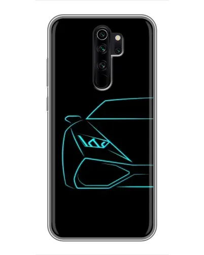 Чехол для Xiaomi Redmi Note 8 Pro с картинкой «Голубой силуэт Lamborghini» Чехол для Xiaomi Redmi Note 8 Pro с картинкой «Голубой силуэт Lamborghini»