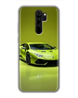 Чехол для Xiaomi Redmi Note 8 Pro с картинкой «Салатовый Lamborghini Huracan»