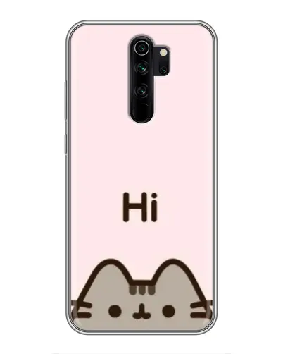 Чехол для Xiaomi Redmi Note 8 Pro с картинкой «Пушин говорит Hi»