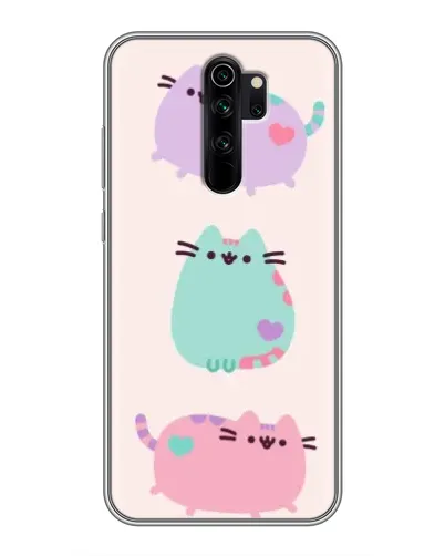 Чехол для Xiaomi Redmi Note 8 Pro с картинкой «Pusheen трио»