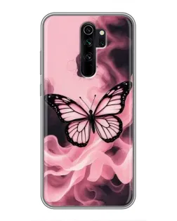 Чохол для Xiaomi Redmi Note 8 Pro з картинкою «Метелик у диму»