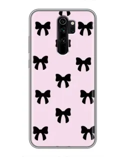 Чехол для Xiaomi Redmi Note 8 Pro с картинкой «Черные банты Coquette»
