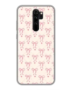 Чехол для Xiaomi Redmi Note 8 Pro с картинкой «Розовые бантики Coquette»