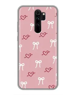 Чехол для Xiaomi Redmi Note 8 Pro с картинкой «Сердца и банты»