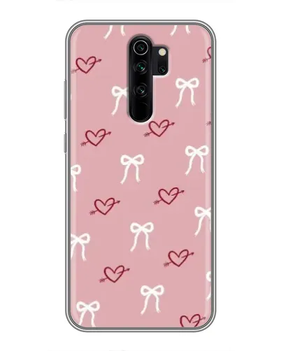 Чехол для Xiaomi Redmi Note 8 Pro с картинкой «Сердца и банты»