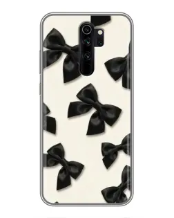 Чехол для Xiaomi Redmi Note 8 Pro с картинкой «Черные бантики»