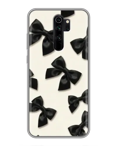 Чехол для Xiaomi Redmi Note 8 Pro с картинкой «Черные бантики»