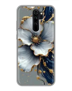 Чохол для Xiaomi Redmi Note 8 Pro з картинкою «Біла квітка та золотий флюїд» Чохол для Xiaomi Redmi Note 8 Pro з картинкою «Біла квітка та золотий флюїд»