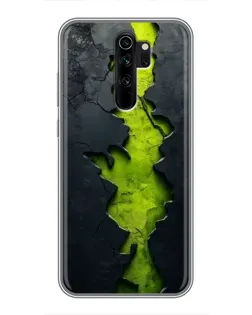 Чохол для Xiaomi Redmi Note 8 Pro з картинкою «Салатовий розлом скелі»