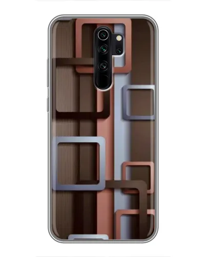 Чехол для Xiaomi Redmi Note 8 Pro с картинкой «Коричневые объемные квадраты» Чехол для Xiaomi Redmi Note 8 Pro с картинкой «Коричневые объемные квадраты»
