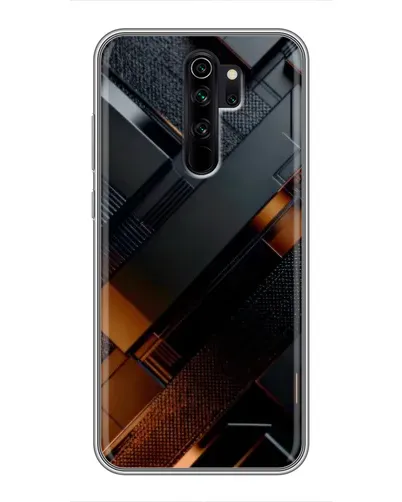 Чехол для Xiaomi Redmi Note 8 Pro с картинкой «Черные геометрические блоки» Чехол для Xiaomi Redmi Note 8 Pro с картинкой «Черные геометрические блоки»
