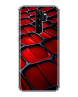 Чехол для Xiaomi Redmi Note 8 Pro с картинкой «Красная глянцевая сетка»