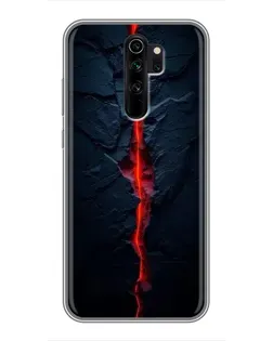 Чехол для Xiaomi Redmi Note 8 Pro с картинкой «Kрасная лавовая трещина»