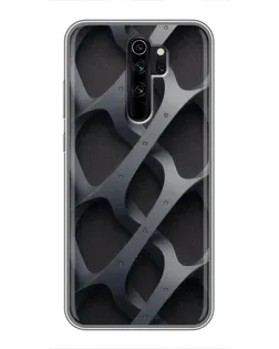 Чехол для Xiaomi Redmi Note 8 Pro с картинкой «Объемное серое плетение»