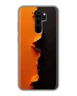 Чехол для Xiaomi Redmi Note 8 Pro с картинкой «Оранжевый разлом»