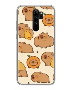 Чехол для Xiaomi Redmi Note 8 Pro с картинкой «Капибары с апельсинами»