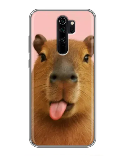 Чехол для Xiaomi Redmi Note 8 Pro с картинкой «Капибара с языком»