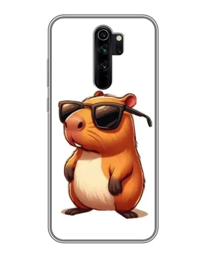 Чехол для Xiaomi Redmi Note 8 Pro с картинкой «Капибара в очках»