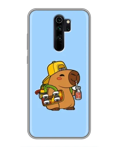 Чехол для Xiaomi Redmi Note 8 Pro с картинкой «Капибара на скейте»