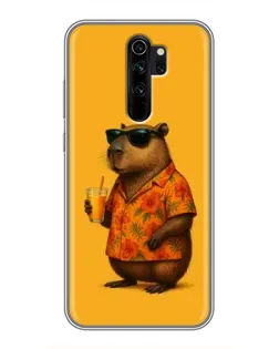 Чехол для Xiaomi Redmi Note 8 Pro с картинкой «Капибара на отдыхе»