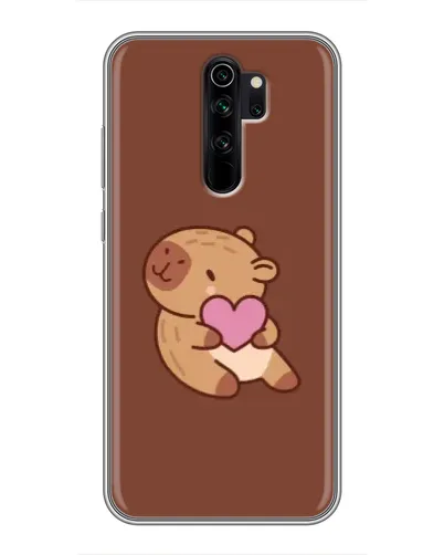 Чехол для Xiaomi Redmi Note 8 Pro с картинкой «Капибара с сердцем»