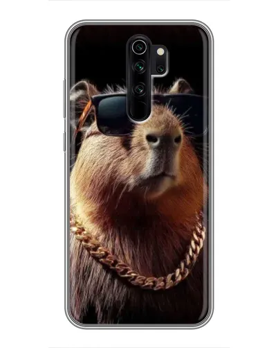 Чехол для Xiaomi Redmi Note 8 Pro с картинкой «Капибара золотая цепь»