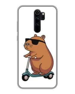Чехол для Xiaomi Redmi Note 8 Pro с картинкой «Капибара на самокате»