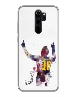 Чехол для Xiaomi Redmi Note 8 Pro с картинкой «Акварельный Месси Барселона»
