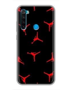 Чехол для Xiaomi Redmi Note 8 с картинкой «Jordan Red Pattern»