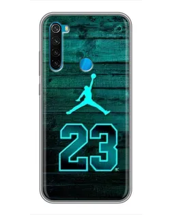 Чехол для Xiaomi Redmi Note 8 с картинкой «Jordan Cyan 23»