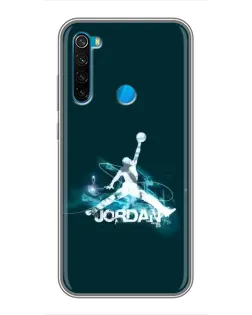 Чехол для Xiaomi Redmi Note 8 с картинкой «Jordan Blue Fire»