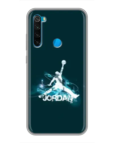 Чехол для Xiaomi Redmi Note 8 с картинкой «Jordan Blue Fire»