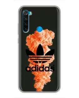 Чехол для Xiaomi Redmi Note 8 с картинкой «Оранжевый дым Adidas»