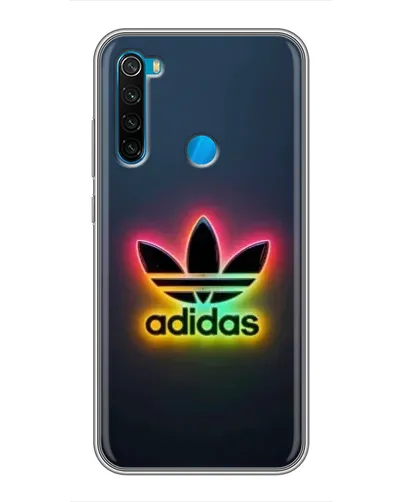 Чехол для Xiaomi Redmi Note 8 с картинкой «Неоновый Adidas»