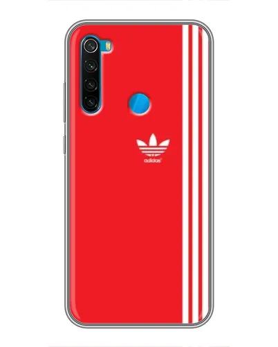 Чехол для Xiaomi Redmi Note 8 с картинкой «Красный минимализм Adidas»