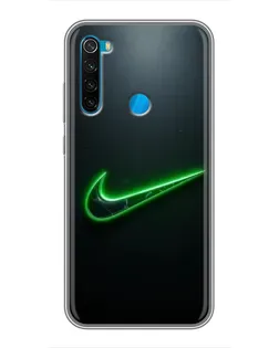 Чехол для Xiaomi Redmi Note 8 с картинкой «Неоновый контур Nike» Чехол для Xiaomi Redmi Note 8 с картинкой «Неоновый контур Nike»