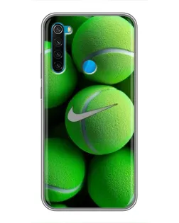 Чехол для Xiaomi Redmi Note 8 с картинкой «Теннисные мячи Найк»