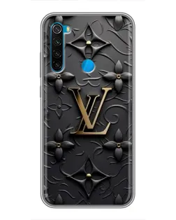 Чехол для Xiaomi Redmi Note 8 с картинкой «Кожаная текстура LV»